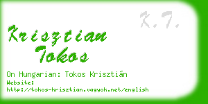 krisztian tokos business card
