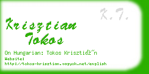 krisztian tokos business card